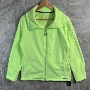 Calvin Klein performance Women's Jacket Sz Large  Fleece Green Zip Up Jacket